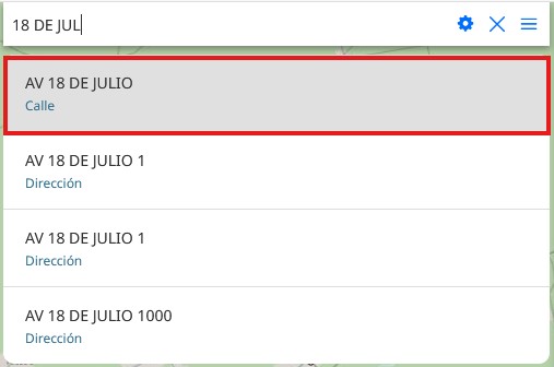 Sugerencias del buscador