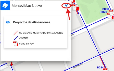 Panel de leyendas en el visualizador